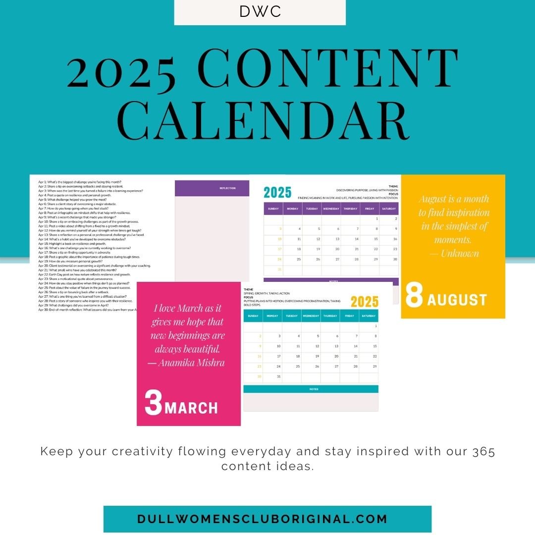 DWC 2025 Content Planner (365 prompts) - DWC: Strong Women, Strong Voices