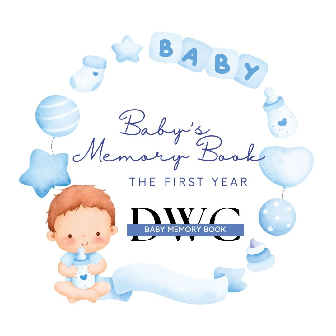 DWC Printable: Baby Memory Book (Blue) - Defiant Women's Collective