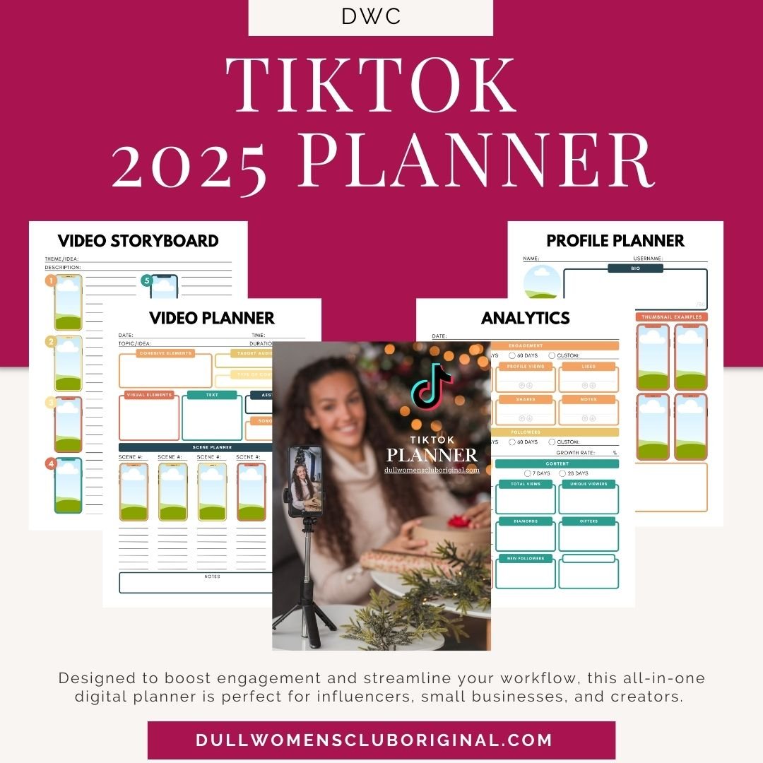 DWC TikTok Planner & Content Ideas - DWC: Strong Women, Strong Voices