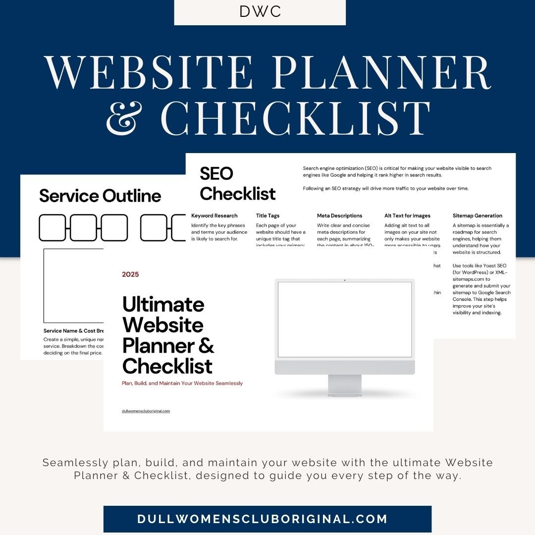 DWC Website Planner & Checklist - DWC: Strong Women, Strong Voices