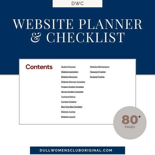 DWC Website Planner & Checklist - DWC: Strong Women, Strong Voices